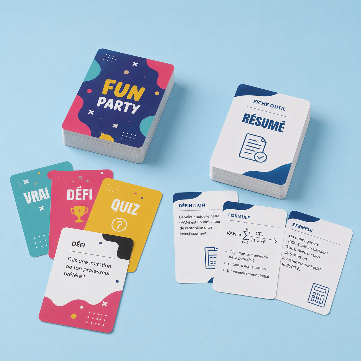 Jeu de cartes 100 % personnalisé imprimé par Matoubrillant